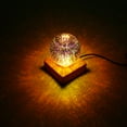 thumbnail image 2 of 3D Colorful Glass Night Light USB Projector Lamp Magic Glass Ball Night Light with Wood Base Home Decor Gifts, 2 of 8