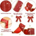 thumbnail image 2 of BEMS-1 rollo de cinta decorativa para árbol de Navidad roja y dorada de 10 yardas,, 2 of 5