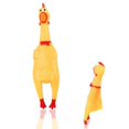 thumbnail image 1 of 1 juguete de goma para perros, pollo gritador, descompresión, amarillo, chirriante, dientes limpios, juguetes pequeños, 1 of 5
