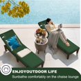 thumbnail image 6 of Outdoor Lounge Chair Cushions, 72×21×3in High-Density Foam Chair Cushion with Ties and Pillow, Anti-fading Patio Chaise Lounge Cushions for Pool & Beach（1pc, Dark green）, 6 of 6