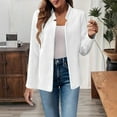 thumbnail image 2 of YUGYXL Bomber Jacket Women Textured Lightweight Zip Up Jackets Casual Stand Collar Zipper Coat Fall Fashion Outerwear Top White L, 2 of 7