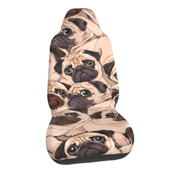 Pug Dog Car Seat Covers Stretch Car Seat Protectors Universal Fit