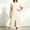 Beige, variant on IUYRTFE Women's Short Sleeve Round Neck Midi Dress Side Slit Pockets Cotton Linen Summer Casual Tunic Dress