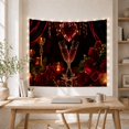thumbnail image 5 of Lit Candle Slender with Stemmed Champagne Flutes, Cozy Farmhouse for Farmhouse Decor Lovers, Wall Decor, Valentine'S Day Gift, Tapestry Wall Hanging for Dorm and Living Room, 5 of 7