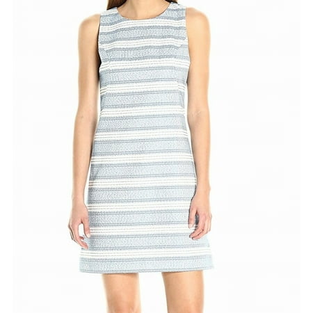 Tommy Hilfiger Women's Stitch Stripe Shift Dress (14, Pacific)