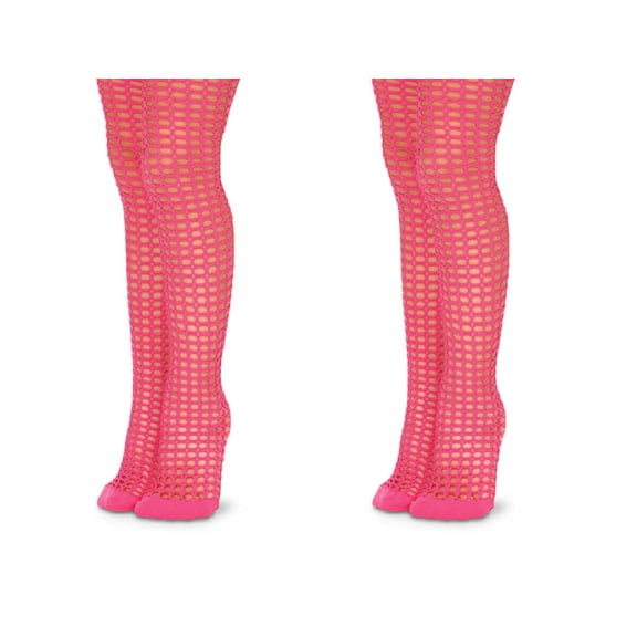 Jefferies Socks Girls Halloween Fishnet Mesh Fashion Stocking Pink Tights 2 Pack