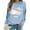 Light Blue, variant on ZSQDM Women's Hoodless Sweatshirt Women Hoodies Women Football Hoodies Hooded Sweatshirt Graphic Print Sweatshirts Fall Athletic Long Sleeve Pullover Tops Polyester Women Blending Shirts(L)