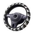 thumbnail image 2 of Rateoe Black And White Boston Terrier Pattern Elastic Stretch Steering Wheel Cover, Universal 15 inch, Microfiber Breathable , Anti-Slip, Odorless, Easy Carry, 2 of 6