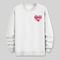 thumbnail image 6 of YOIAVAIOY Men Heart Print Sweatshirt Trendy Long Sleeve Love Graphic Sweatshirts Loose Casual Fall Pullover Top with Pocket White M, 6 of 9