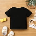 thumbnail image 3 of XUFLVPSEF Baby Boy Clothes Baby Unisex Letter Spring Summer Print Short Sleeve Tshirt Clothes Toddler Boy Clothes Black 9-12 Months, 3 of 6