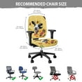 thumbnail image 5 of ZUXONGSY Sunflower Cow Desk Chair Cover 2 Pack Stretch Rotating Chair Slipcover with Elastic Edge Exquisite Chair Protector Easy to Install and Clean Slipcovers for Women Men, 5 of 7
