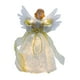 thumbnail image 4 of Figura de ángel en la copa del árbol, adorno para la punta del árbol, muñeco de ángel, decoración navideña clásica Blanco y dorado, 4 of 9