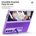thumbnail image 7 of TECH CIRCLE For Samsung Galaxy Z Fold 3 Case, Magnetic Hinge Protection Metal Stand Lightweight Camera Hinge Protection Phone Slim More Screen Cover for Samsung Galaxy Z Fold 3 5G 7.6" 2021,Purple, 7 of 7