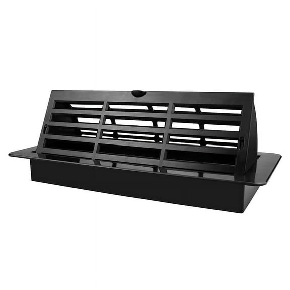 Yanwen 4-inch x 10-inch Black Plastic Pop Up Louvered, Floor Register, Rectangular, Household Vent Deflectors