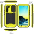 thumbnail image 3 of Feishell Cover for Samsung Galaxy S22 Case Heavy Dustproof Shockproof Dropproof Military Grade Rugged Durable Aluminum Metal Case with Kickstand Screen Protector, Yellow, 3 of 7