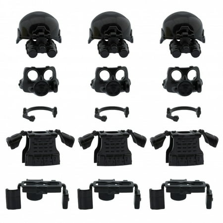 Custom Minifigures Military SWAT Armor Set Compatible w/ Lego Sets Army (Best Deals On Legos Cyber Monday)