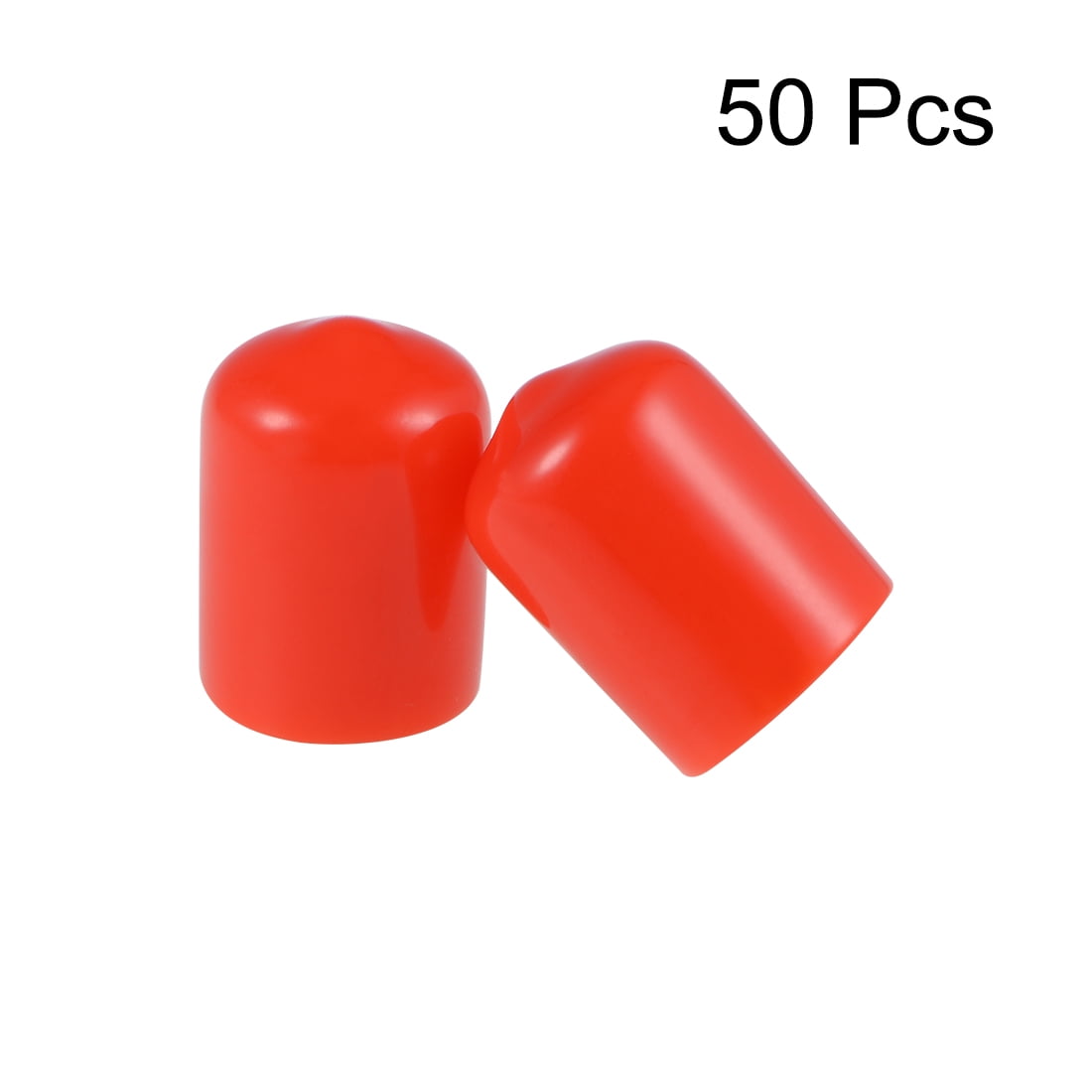 Unique Bargains Screw Thread Protectors End Cap Vinyl Red 50pcs 13mm