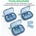thumbnail image 2 of YQHWQ Moisture-proof travel pill box 3 compartment small pill box, 2 of 5