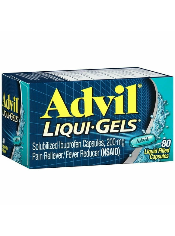 Advil Liqui-Gels Pain Reliever And Fever Reducer, Ibuprofen 200Mg For Pain Relief - 80 Liquid Filled Capsules