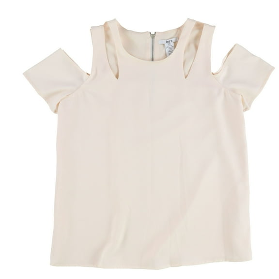 bar III Womens Cutout Off the Shoulder Blouse, Pink, Medium