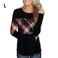 thumbnail image 4 of Hauts à Manches Longues à Col Rond pour Femmes Chemise à Col Rond T-shirt Décontracté à Manches Longues, 4 of 5