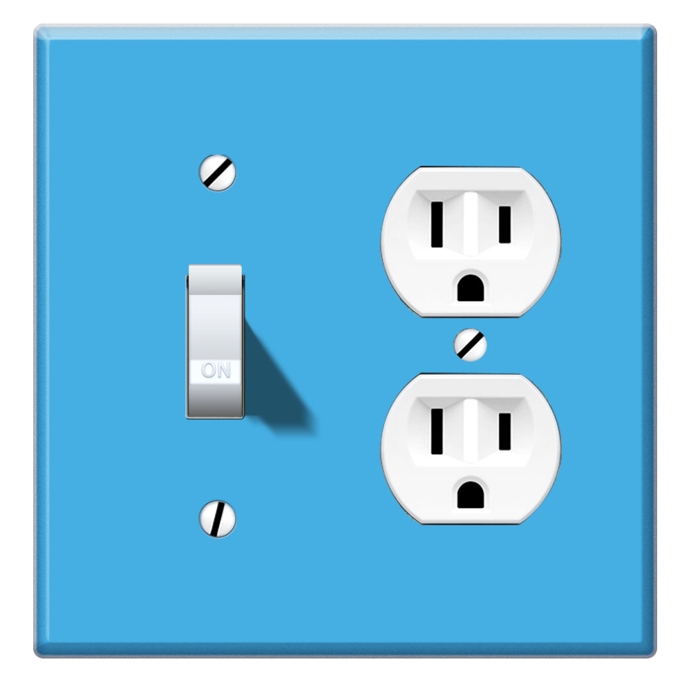 WIRESTER Double 1Gang Toggle Light and 1Gang Duplex Outlet Switch