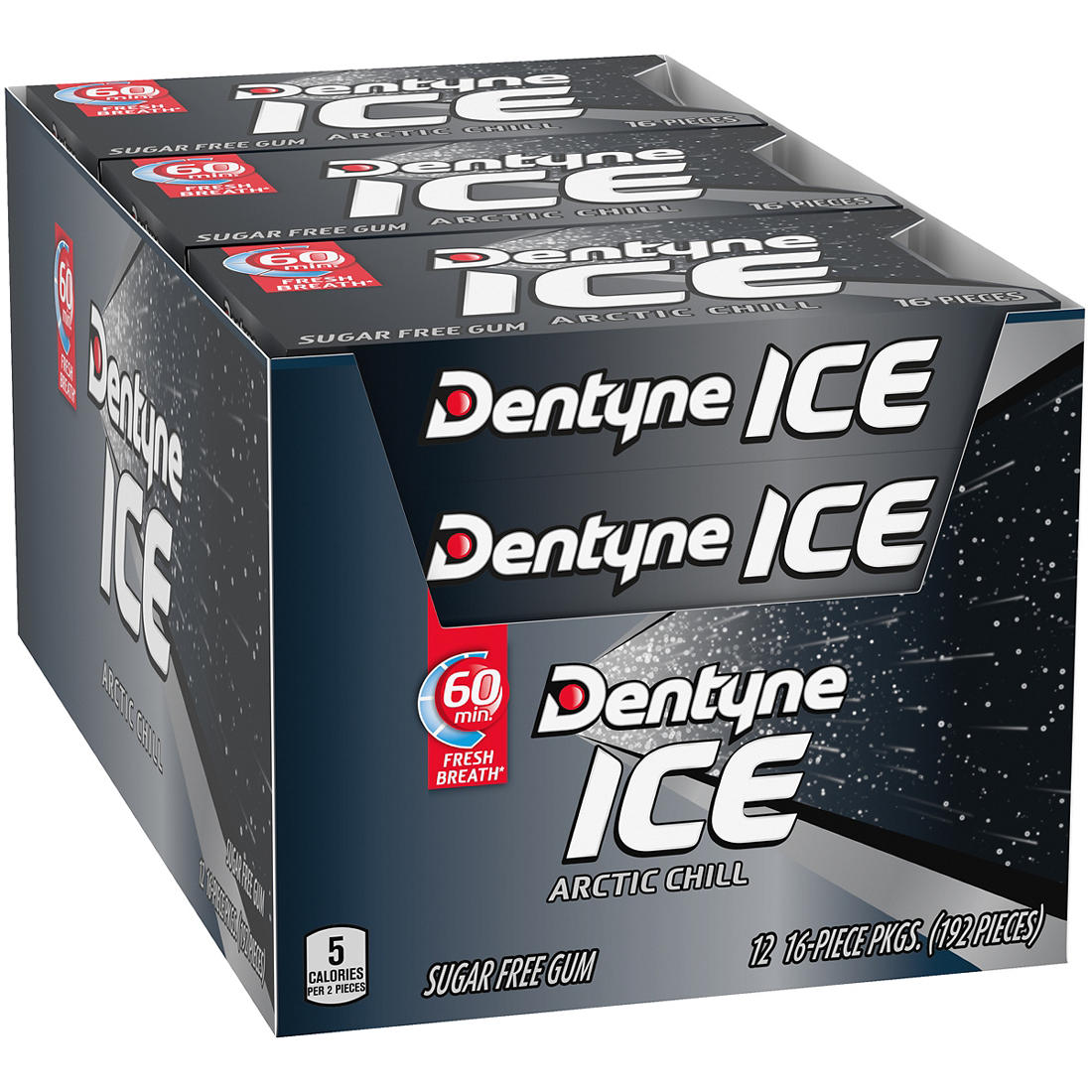 Dentyne Ice Sugar Free Gum Arctic Chill Mint, 12 Pk, 16 Ct Breath