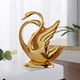 thumbnail image 3 of Organizador de servilletas con forma de cisne dorado, dispensador de pañuelos, adorno de mesa, regalo para la vida Servilletero 135x5x156cm, 3 of 9