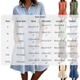 thumbnail image 3 of Fesfesfes Summer Casual Collared Button Down Dress,Women's Short Sleeve Loose Fit Shirt Dress,Washed Wrinkled Dress with Side Pockets, Relaxed Fit Daily Wear Beach Dress, 3 of 6