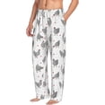 thumbnail image 2 of Uemuo Funny Chicken Pattern Men's Wide Leg Palazzo Lounge Pants with Pockets Light Weight Loose Comfy Casual Pajama Pants-X-Large, 2 of 9