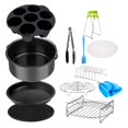 thumbnail image 3 of 12x Heißluftfritteuse Accessories Set Carbon Steel 8in Fryer Brands Bread Rack Carrying Clamp for 4.5L-5.2L Capacity Heißluftfritteuse Replacement Gloria Piezas de la freidora de aire, 3 of 9