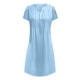thumbnail image 4 of HomeGardon Liquidation de Robes d'Été! Robes pour Femmes 2025, Robe d'Été Décontractée Ample Imprimée pour Femme Sans Manches à Col en V Ensemble Haut/chemise, P-TTTG, 4 of 7