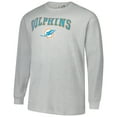 thumbnail image 2 of Men's Fanatics Heather Gray Miami Dolphins Big & Tall Thermal Long Sleeve T-Shirt, 2 of 3