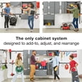 thumbnail image 5 of FastTrack Single Open Garage Storage Cabinet Grey Heavy Duty Steel Lockable Stackable Tool Organizer for Home Workshop, 5 of 9