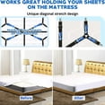 thumbnail image 3 of Fitted Bed Sheet Clips Bed Sheet Straps Keep Sheets in Place, Premium Thickened Bands Bed Sheet Suspenders, Diagonal Stretch Bed Sheet Holder Straps, Bed Sheet Fasteners Clips for Bedding, 3 of 5