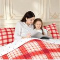 thumbnail image 4 of Manfei Abstract Geometric Check Twin Comforter Sets,Classic Plaid Bedding Set,Red Beige,Reversible,2 Pieces,1 Comforter and 1 Pillowcase,2 Pieces,1 Comforter and 1 Pillowcase, 4 of 7