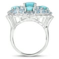 thumbnail image 2 of HauteFacets QR18720TQBT-SSR-7 6.18 Carat Genuine Turquoise & Blue Topaz 0.925 Sterling Silver Ring, 2 of 3