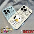 thumbnail image 2 of Funda de silicona para teléfono Snoopy Charlie Brown para iPhone 14 13 12 11 Pro Max Linda animación a prueba de golpes para iPhone 14 Plus, 2 of 5