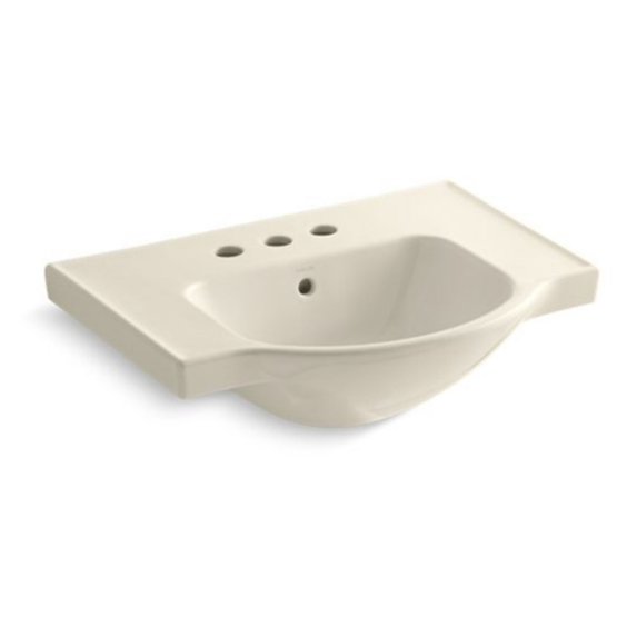 Veer Bathroom Sink - Size: 9" H x 18.25" W x 24" D, Sink Finish: Almond