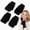 Black, variant on Fingerless Gloves Wrist Warmers with Thumb Hole for Men and Women 4 Pairs, Black