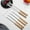 Khaki, variant on Clearance Bakeware under $20 Stainless Steel Chocolate Hot Pot Fork Six Piece Set Plastic Handle Fruit Fork Western Style Hot Pot Fork