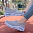 thumbnail image 6 of ibiyuan Orthopedic Sneakers for Women Closures Arch Support Low Top Walking Shoes Mesh Knitted Closed Toe on Womens on Sneakers Breathable Hands-Free Platform Mary Janes Go Walk Shoes, 6 of 9