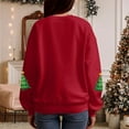 thumbnail image 3 of zaveiop Christmas Sweatshirt for Women Crewneck Sequin Christmas Tree Sweater Xma Long Sleeve Holiday Pullover Shirts (Z-Red, S), 3 of 6