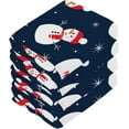 thumbnail image 4 of GZHJMY Christmas Snowman Washcloths 6 Pack, Super Soft Absorbent Cotton Baby Face Towels, Washable Reusable Fingertip Towel for Bath Gym Hotel Spa, 12 x 12 Inch, 4 of 7
