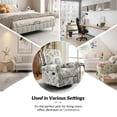 thumbnail image 5 of Tina's Home Upholstery 360° Swivel Recliner Set of 2, Nursery Chair with Nailhead Trim & Metal Base for Living Room & Nursery Comfort Teal, 5 of 6