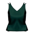 thumbnail image 2 of YOZGXEG Tank Tops For Women V Neck Suspender Vest Women Satin Sleeveless Summer Versatile Casual Top Green M-4Xl, 2 of 4