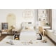 thumbnail image 1 of Almacenamiento cabecero faux fur forrado marco de cama con 2 rolling cajones, sturdy de madera slats, no box spring required, 1 of 7