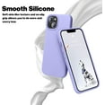thumbnail image 3 of Compatible with iPhone 13 Mini Case,Liquid Silicone Slim Protective Shockproof Phone Case Cover with Anti-Scratch Microfiber Lining, 5.4 inch (Light Purple), 3 of 13