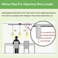 thumbnail image 4 of FSLiving 3-Pack Adjustable Wire Length Frosted White Glass H-Type Track Hanging Light 3.9 Ft Clear Cord E26 Base Pendant Light Fixture,Modern Nordic Loft Aisle Bar Lamp Bulb and Track Not Included, 4 of 7