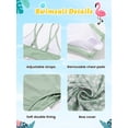thumbnail image 6 of BULLPIANO Girls Swimsuit 3 Piece Tropical Floral Print Bikini Set Criss Cross Bathing Suit with Drawstring Quick Dry Cover Up Skirt 9-16Y, 6 of 9
